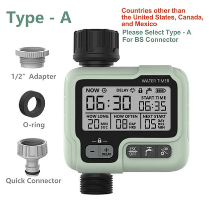 HCT 322 Automatic Digital Water Timer - Intelligent Garden Irrigation Sprinkler for Outdoor Water & Time Saving