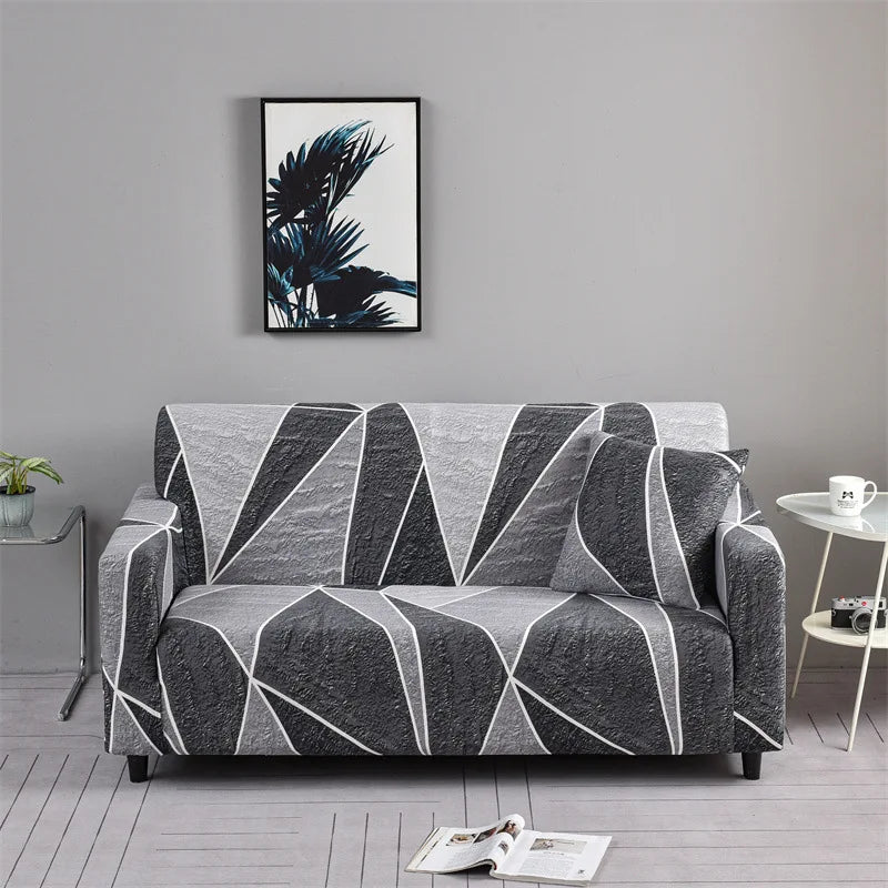 1pc Flower Printed Elastic Sofa Cover Antidirty Spandex Sofa Cover Furniture Protector for Bedroom Office Living Room Home Decor